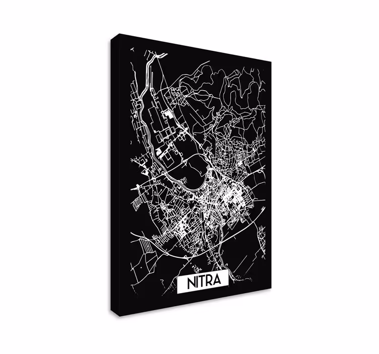 Obraz Nitra na stenu s mapou - Tenstickers