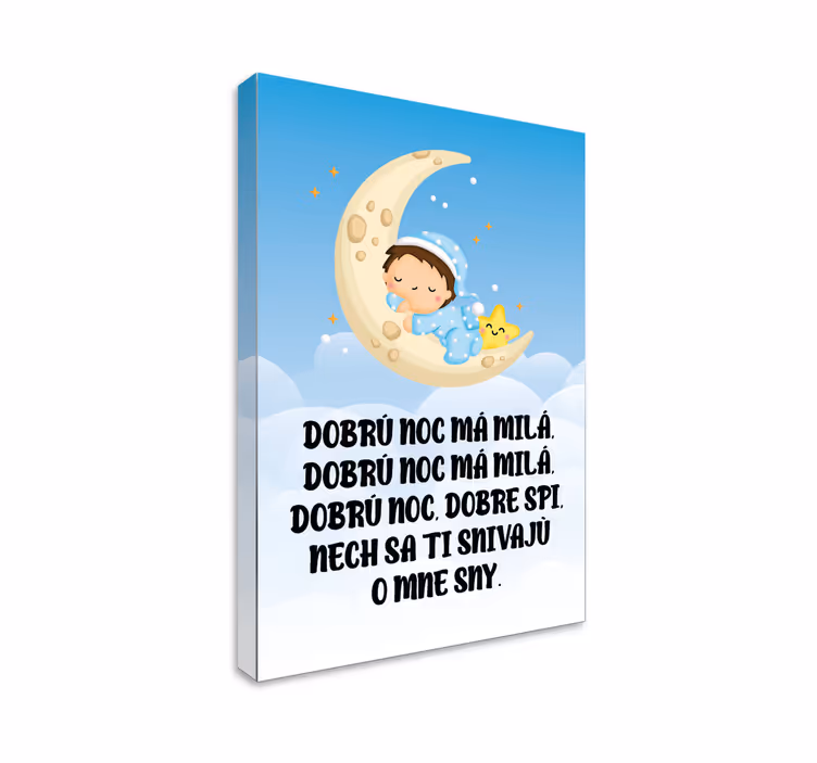 Obraz na stenu Dobrú noc s básničkou - Tenstickers