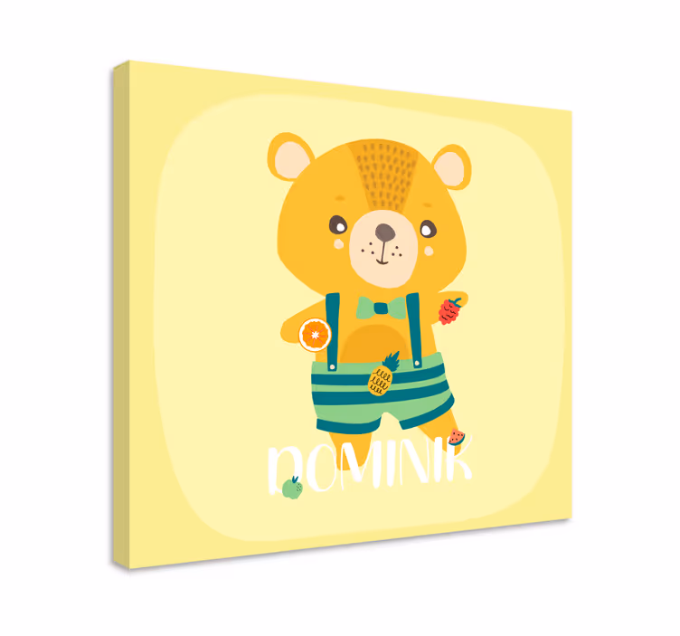 Obraz plyšový macík s menom - Tenstickers