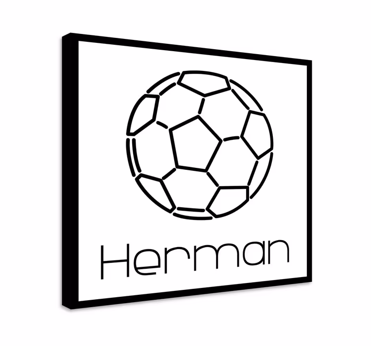 obraz pre teenagera futbalová lopta s menom - Tenstickers