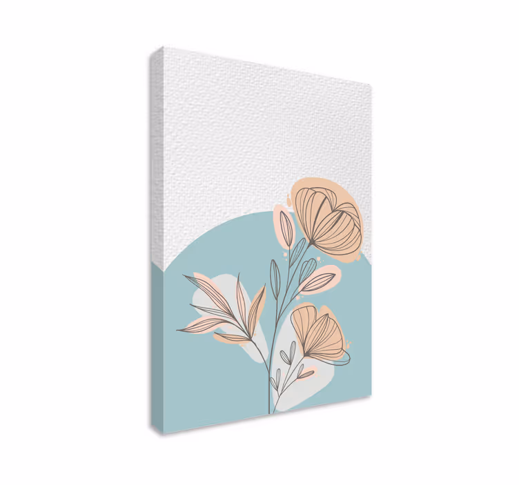 obraz na stenu rastliny štylizované elegantné aranžmán - Tenstickers