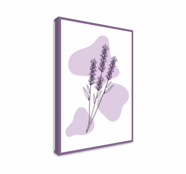 obraz na stenu kvety kreslenie levanduľovej rastliny - Tenstickers