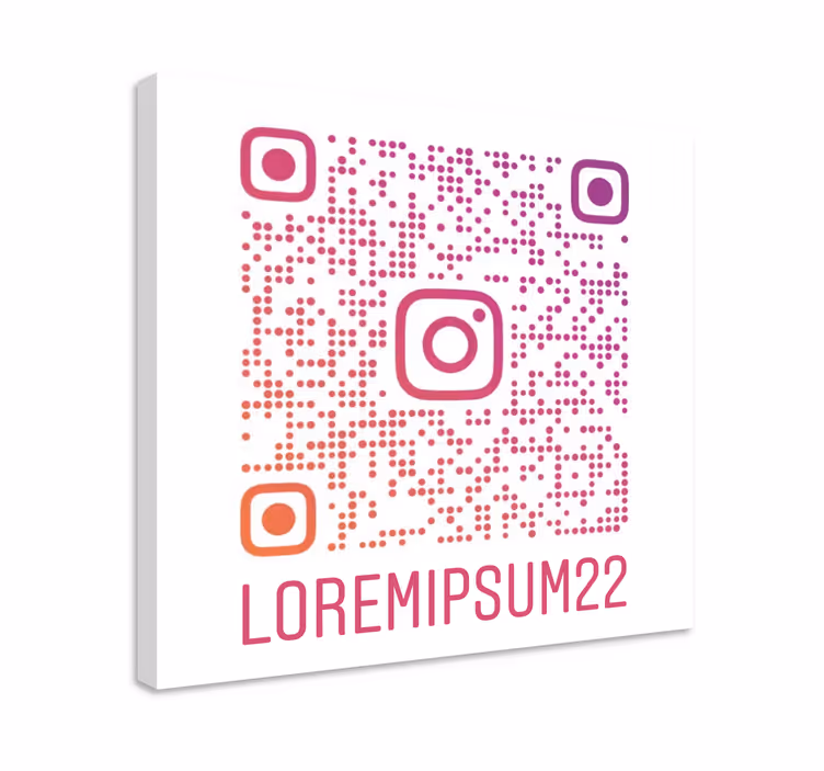 Obraz na mieru vlastný kód QR Instagramu - Tenstickers