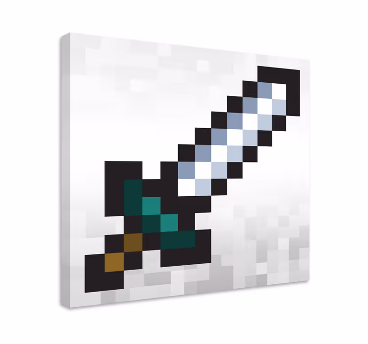 obraz na stenu videohry pixel meč - Tenstickers