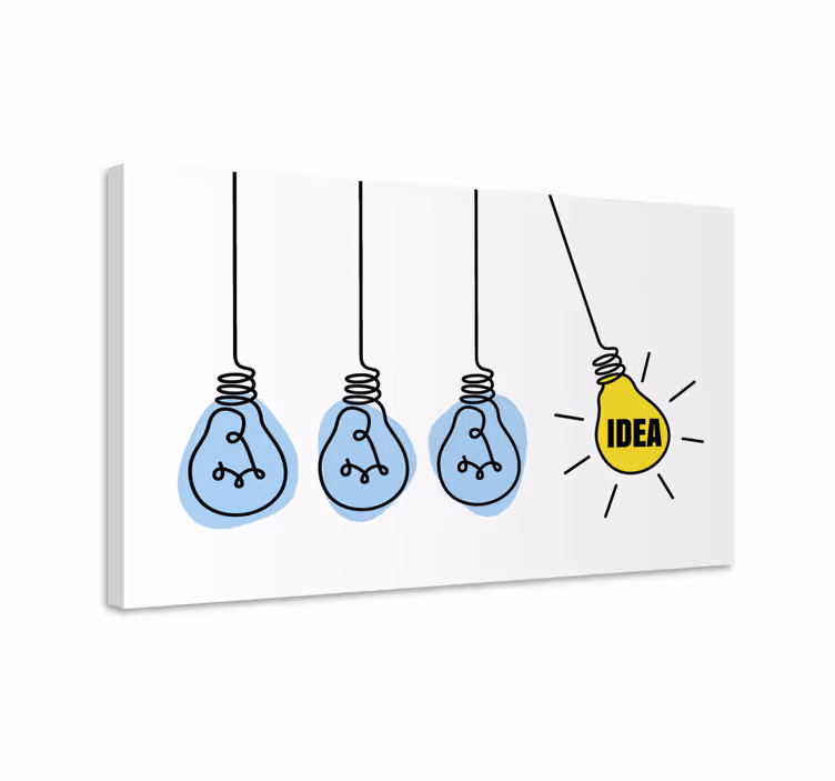 motivačný obraz slovo nápad so žiarovkami - Tenstickers