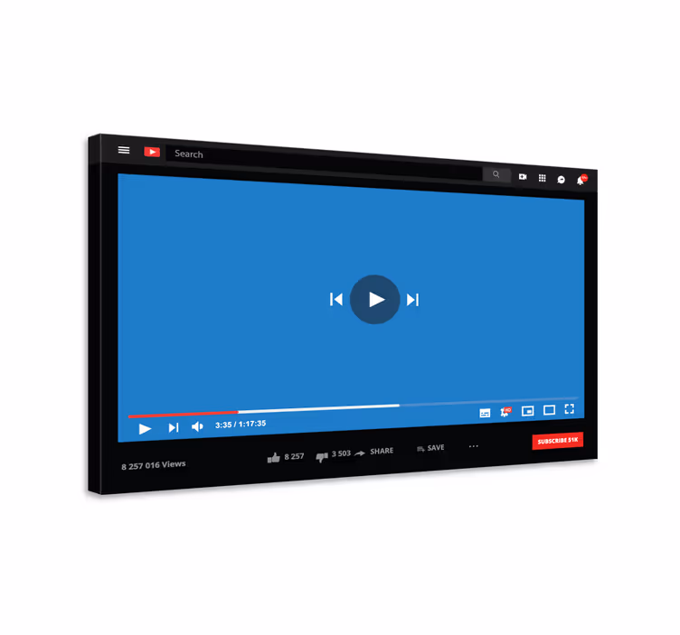 Obraz na mieru youtube - Tenstickers