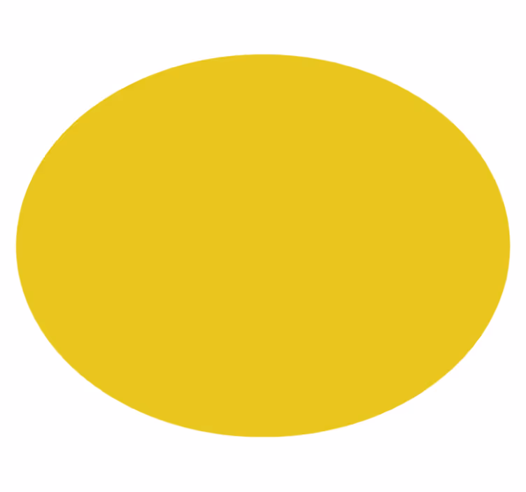 žltý vinylový koberec okrúhly dizajn - Tenstickers
