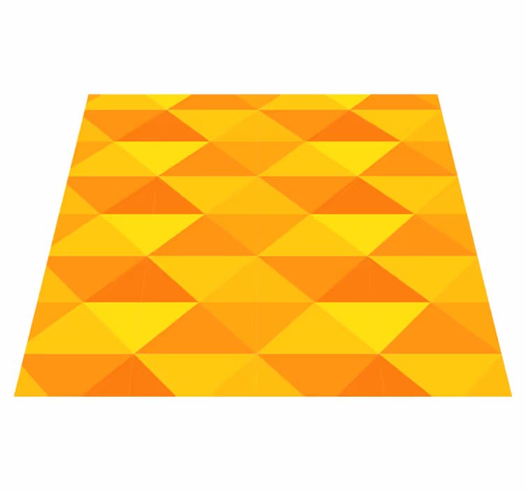 žltý vinylový koberec dizajn geometrických trojuholníkov - Tenstickers