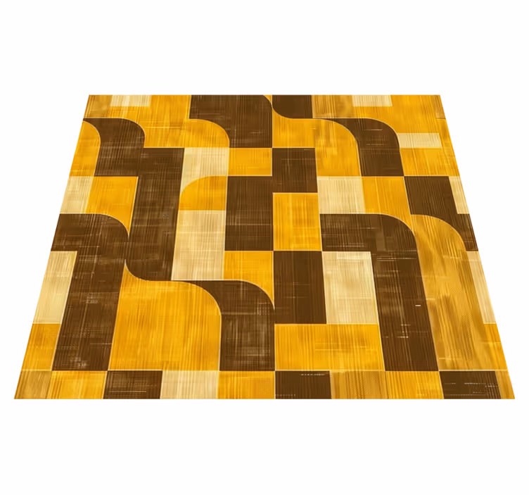 žltý vinylový koberec štýl art deco - Tenstickers