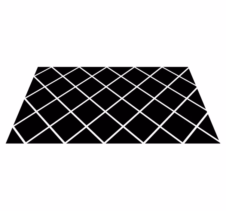 čierny vinylový koberec moderné geometrické línie - Tenstickers