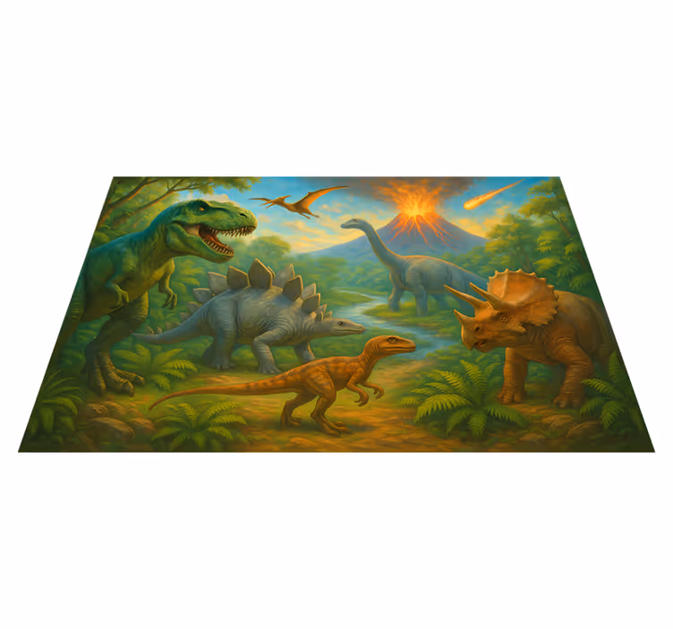 vinylové koberce zvieratá vyhynutie dinosaurov - Tenstickers
