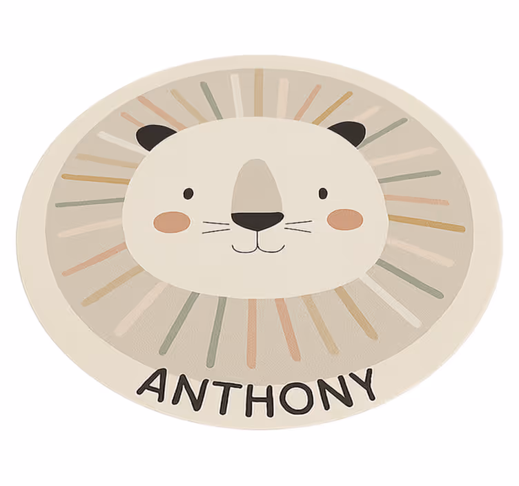 rôzne vinylové koberce pre deti vlastný béžový lev - Tenstickers