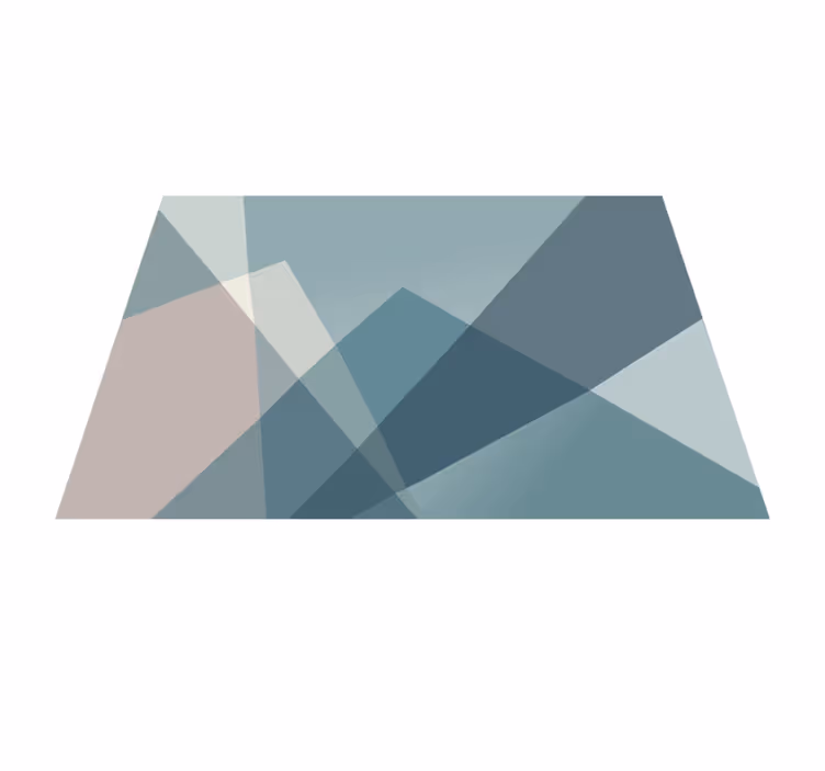 vinylový koberec modrý geometrický abstraktný dizajn - Tenstickers