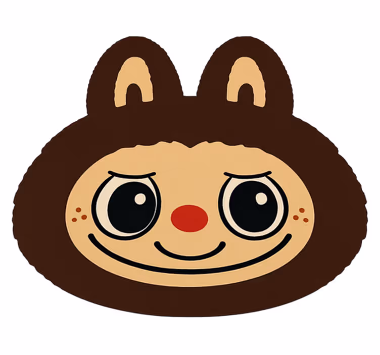 rôzne vinylové koberce pre deti hnedý dizajn labubu - Tenstickers