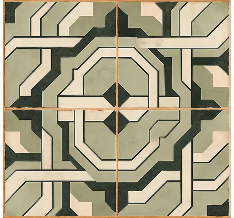 vinylový koberec do jedálne marocké geometrické prepletanie - Tenstickers