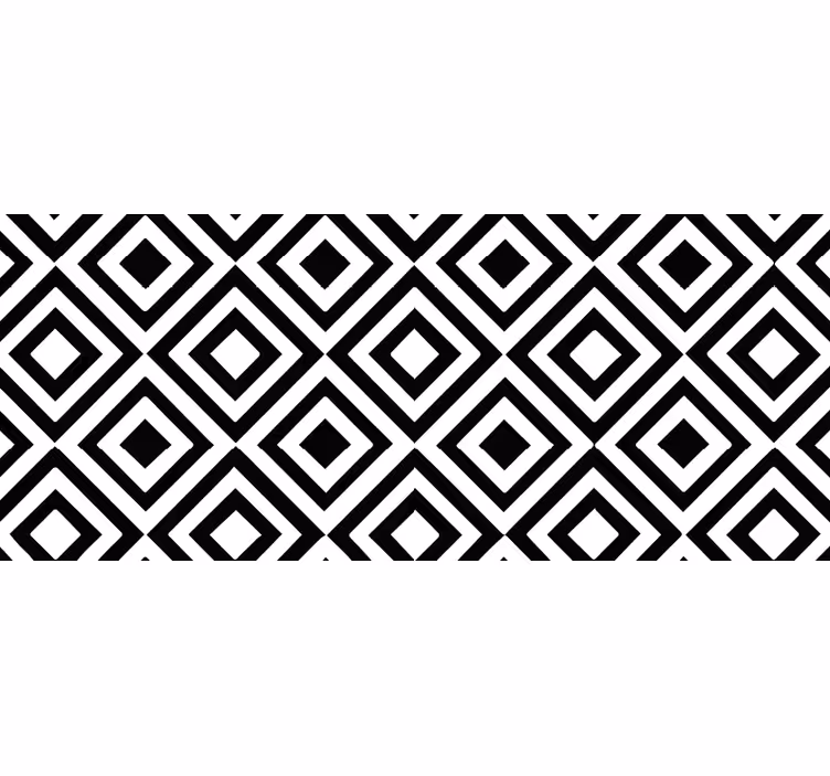 vinylový koberec s geometrickýmy tvarmi čiernobiele - Tenstickers