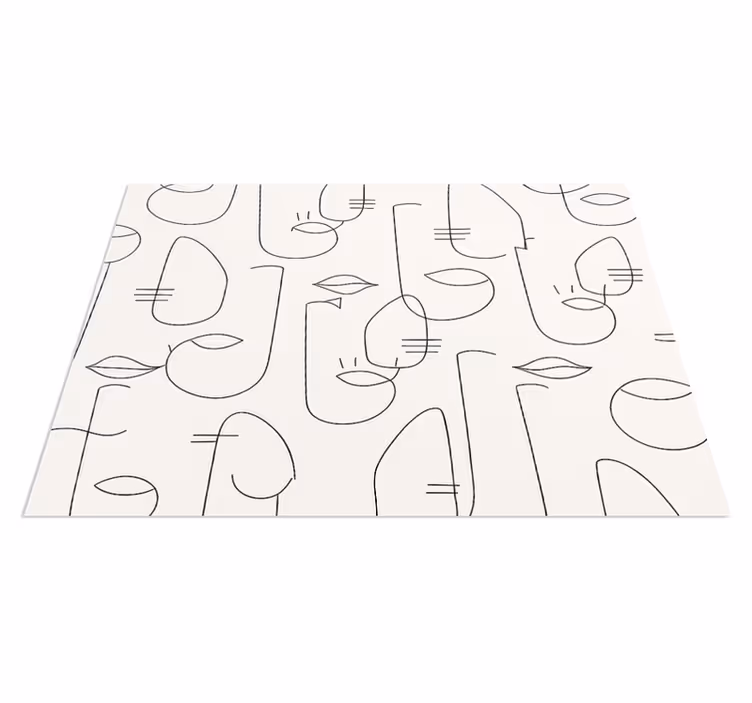Vinylový koberec do kuchyne abstraktné časti tváre - Tenstickers