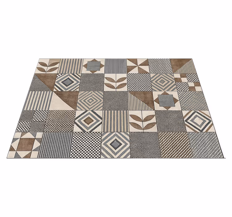 Vinylový koberec do kuchyne abstraktná geometrická príroda - Tenstickers