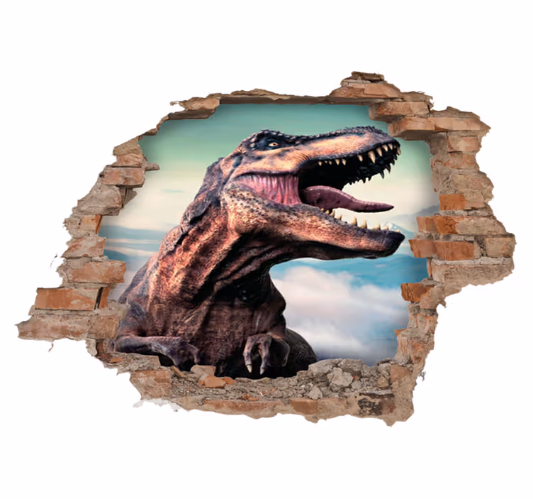 Vinylové koberce zvieratá realistický 3d t-rex - Tenstickers