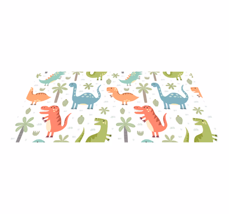 Vinylové koberce zvieratá šťastný dinosaurus kallax - Tenstickers