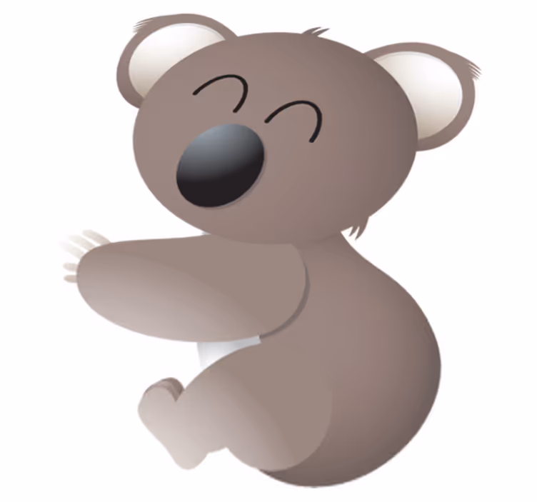 Vinylové koberce zvieratá šťastný koala - Tenstickers