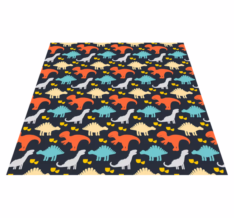 Vinylové koberce zvieratá s farebnými dinosaurami - Tenstickers