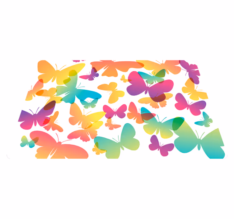 Vinylové koberce zvieratá s gradientnými motýľmi - Tenstickers
