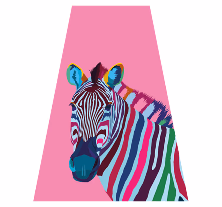 Vinylové koberce zvieratá zebra pop art iphone - Tenstickers