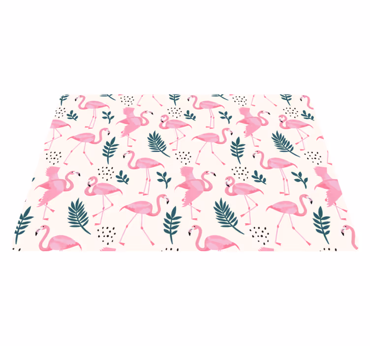 Vinylové koberce zvieratá s flamingo vzorom a listami - Tenstickers