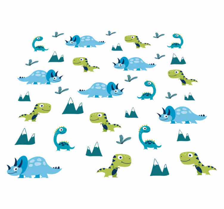 Vinylové koberce zvieratá severské dinosaury na horách - Tenstickers