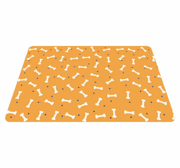 Vinylové koberce zvieratá oranžový vzor kostí - Tenstickers