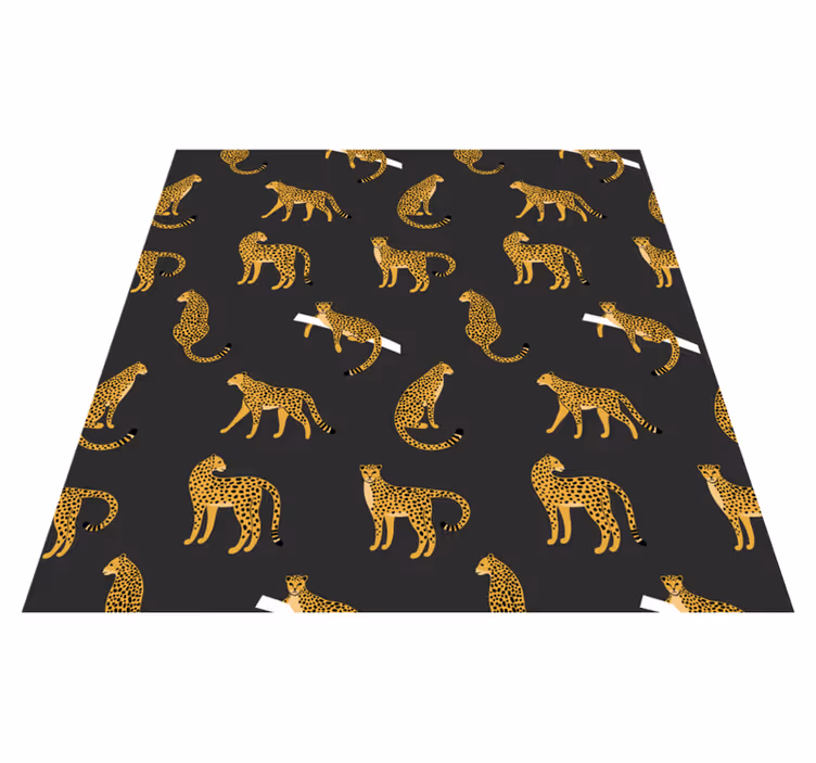 Vinylové koberce zvieratá leopardy na tmavom pozadí - Tenstickers