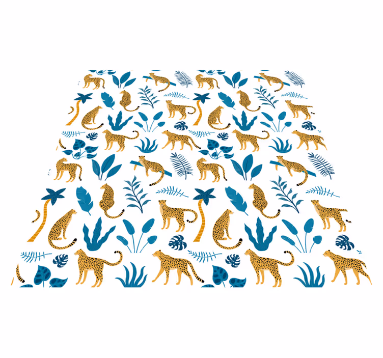 Vinylové koberce zvieratá botanika a leopardy - Tenstickers