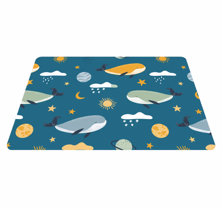 Vinylové koberce zvieratá trendy vzor veľryby - Tenstickers