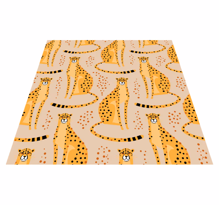 Vinylové koberce zvieratá leopardí vzor ilustrácie - Tenstickers
