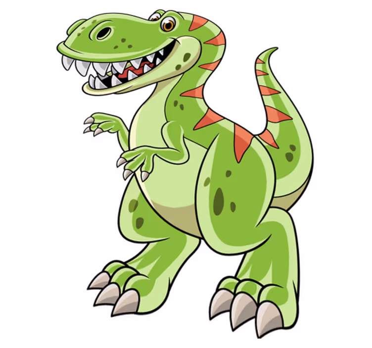 Vinylové koberce zvieratá kreslený tyrannosaurus rex - Tenstickers