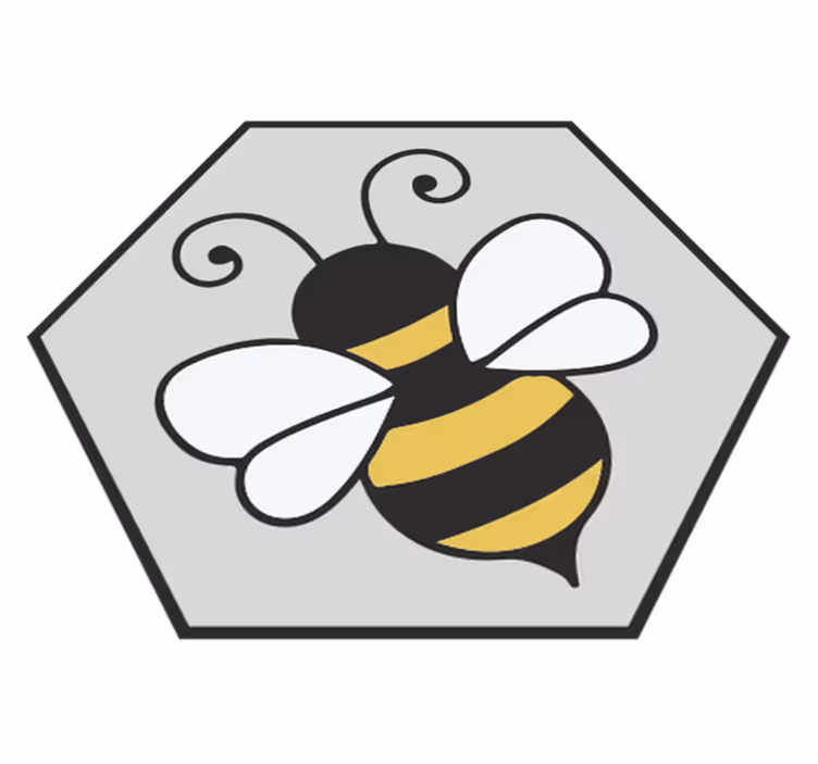 Vinylové koberce zvieratá dizajn včelieho hexagónu - Tenstickers