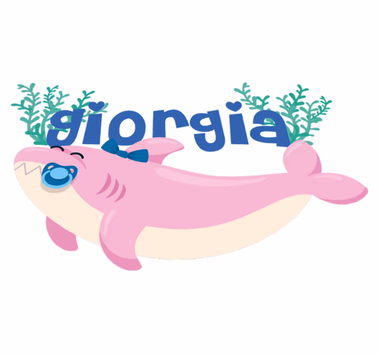 Vinylové koberce zvieratá šťastný dizajn žraloka - Tenstickers