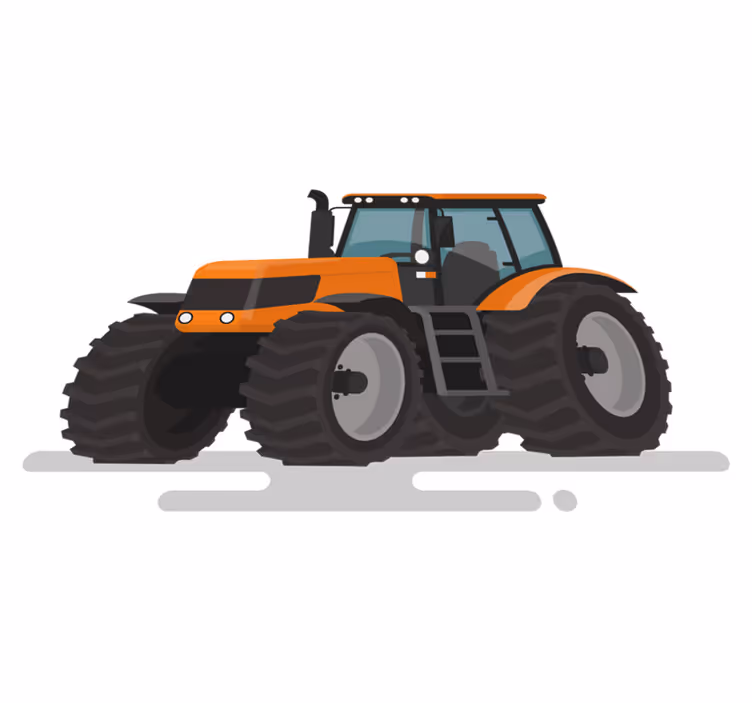 Vinylové koberce zvieratá traktor s veľkými pneumatikami - Tenstickers