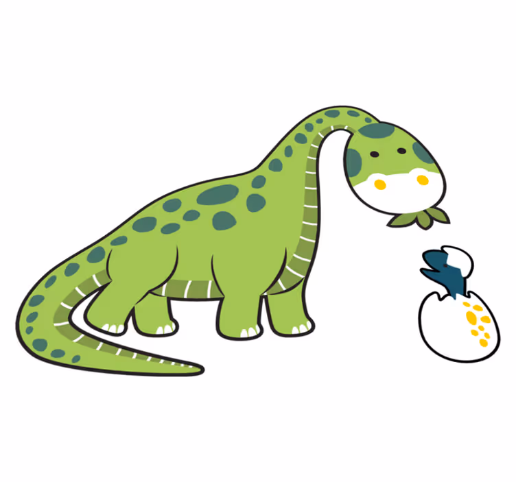 Vinylové koberce zvieratá roztomilý dinosauří mláďatko - Tenstickers