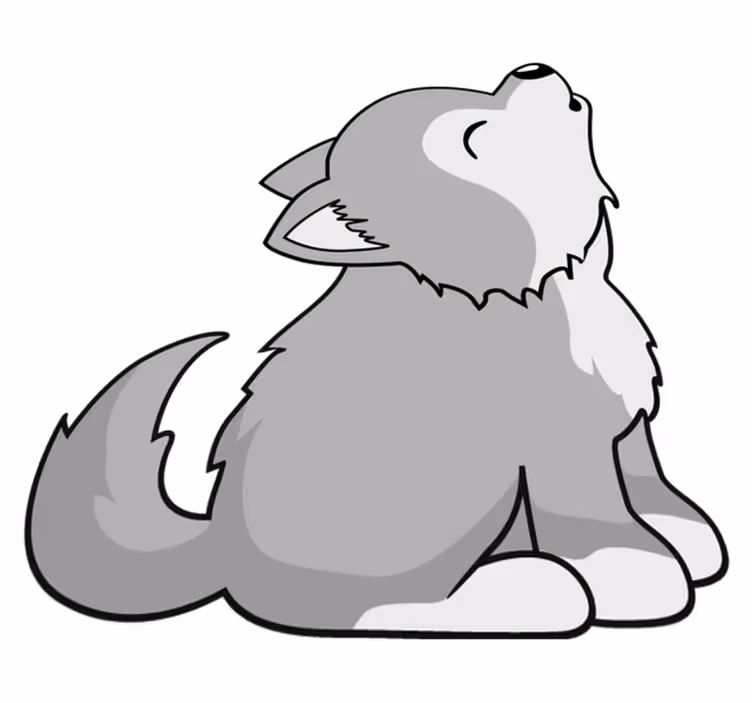 Vinylové koberce zvieratá ilustrácia vyjúceho psa - Tenstickers