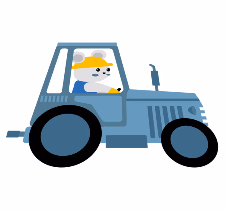 Vinylové koberce zvieratá roztomilý medveď farmár - Tenstickers