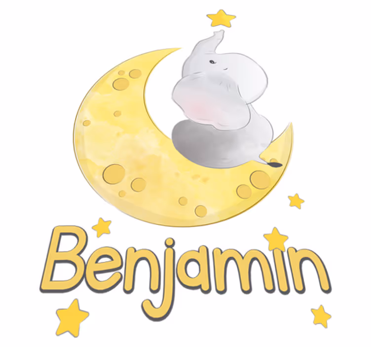 Vinylové koberce zvieratá luna a hviezdy s menom - Tenstickers