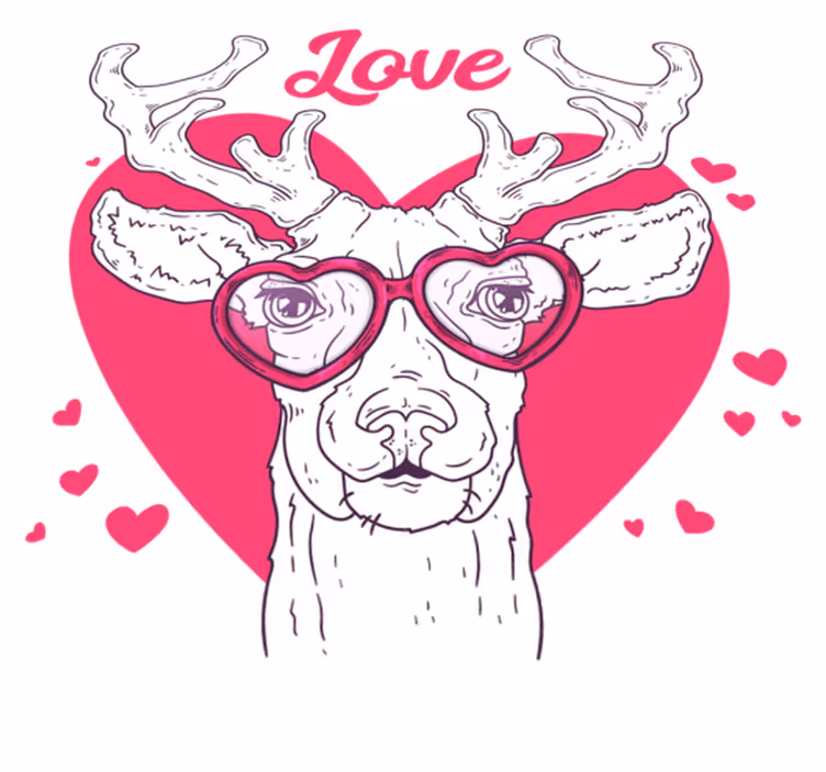 Vinylové koberce zvieratá jelenia láska - Tenstickers