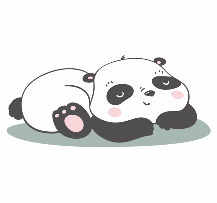 Vinylové koberce zvieratá panda ilustrácia - Tenstickers