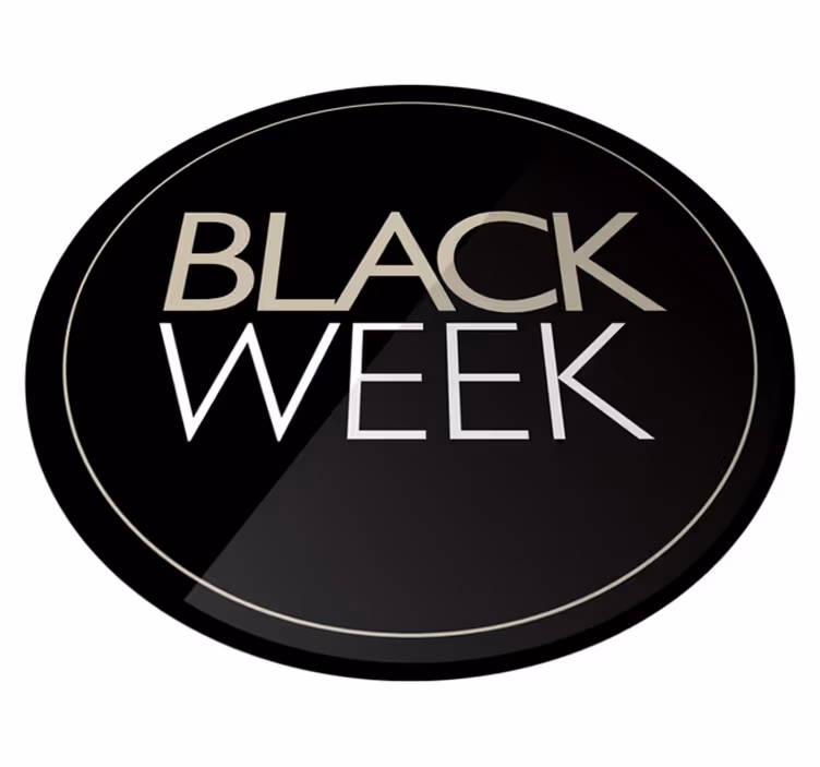 Vinylový koberec black friday promo čierny týždeň - Tenstickers