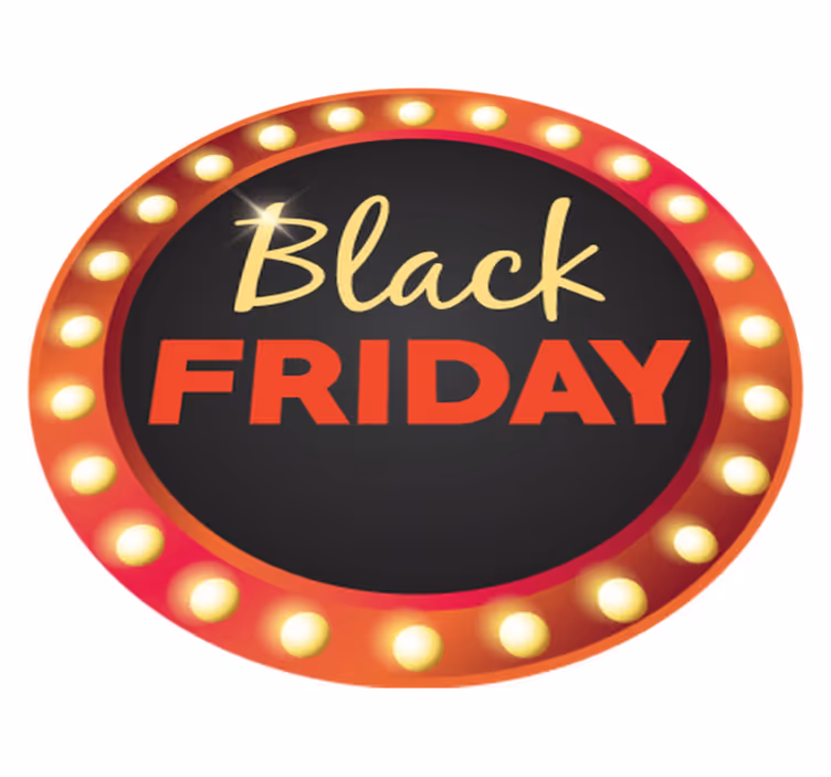 Vinylový koberec black friday Červená okrúhla akcia - Tenstickers