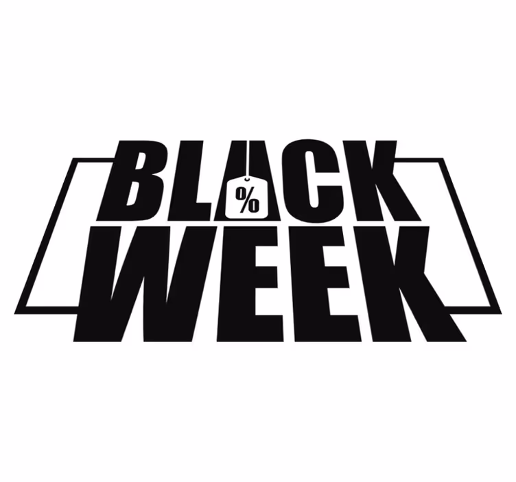 Vinylový koberec black friday pre výklady - Tenstickers