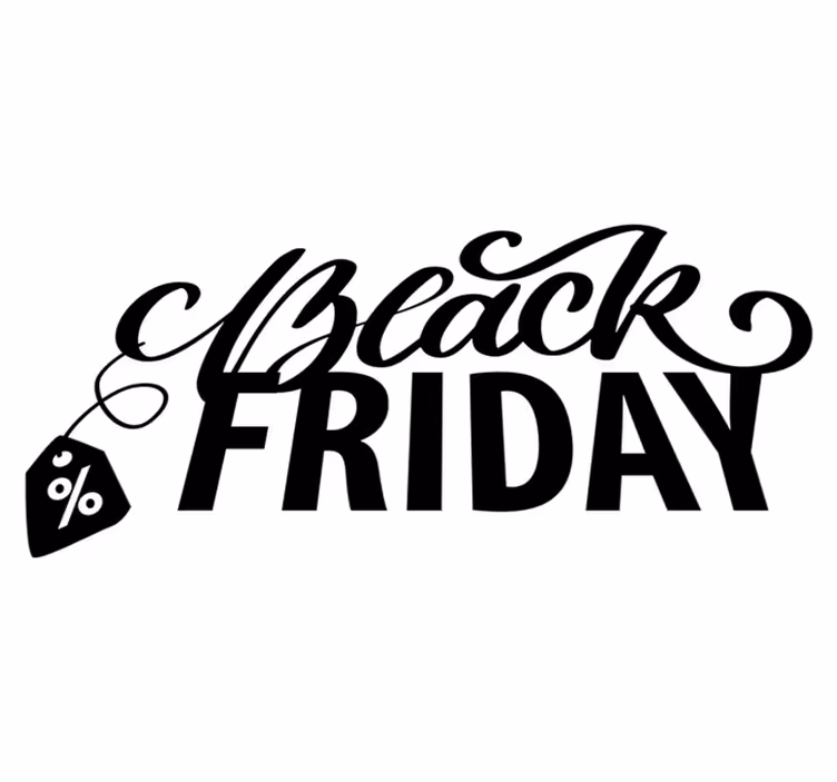 Vinylový koberec black friday s peknými štítkami - Tenstickers