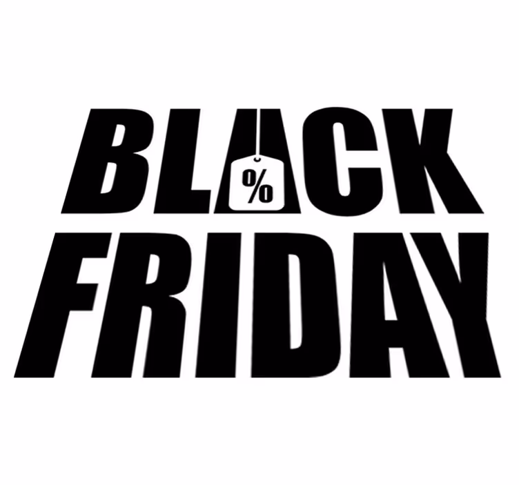 Vinylový koberec black friday jednoduchý biely podklad - Tenstickers